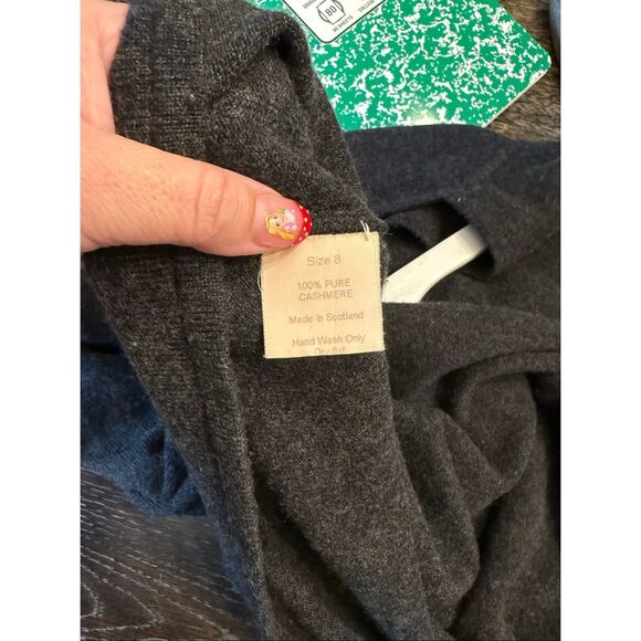 Belinda Robertson Dark Gray 100% Cashmere V-Neck Sweater Vest sz XL EUC - Picture 6 of 6